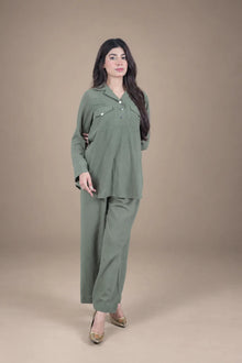 Sawann Lleana0012 olive green two-piece utility-style co-ord photo 7