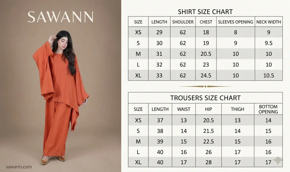 Sawann Lleana0013 official size chart
