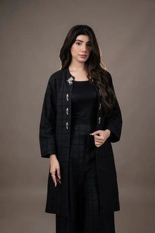 Sawann Lleana0014 jet-black jacket three-piece outfit photo 3