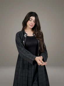 Sawann Lleana0014 jet-black jacket three-piece outfit photo 5