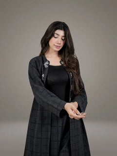 Sawann Lleana0014 jet-black jacket three-piece outfit photo 5