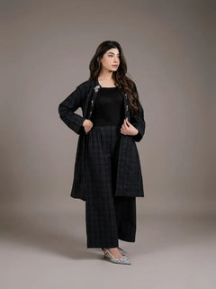 Sawann Lleana0014 jet-black jacket three-piece outfit photo 7