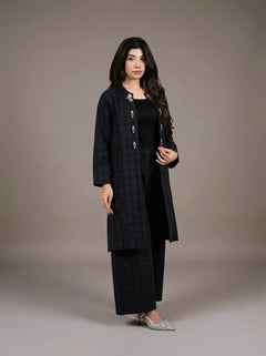 Sawann Lleana0014 jet-black jacket three-piece outfit photo 8