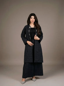 Sawann Lleana0014 jet-black jacket three-piece outfit photo 1