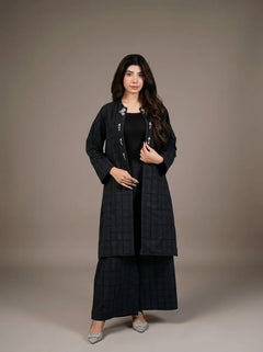 Sawann Lleana0014 jet-black jacket three-piece outfit photo 1