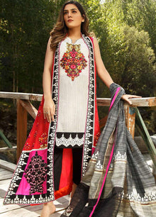 ZUNUJ Embroidered Missouri Suits Unstitched 3 Piece ZJ21SF D-02 VERBENA - Festive Collection photo 1