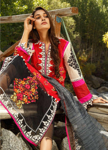 ZUNUJ Embroidered Missouri Suits Unstitched 3 Piece ZJ21SF D-02 VERBENA - Festive Collection photo 3