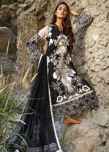 ZUNUJ Embroidered Cotton Suits Unstitched 3 Piece ZJ21SF D-03 BLACK FERN - Festive Collection photo 1