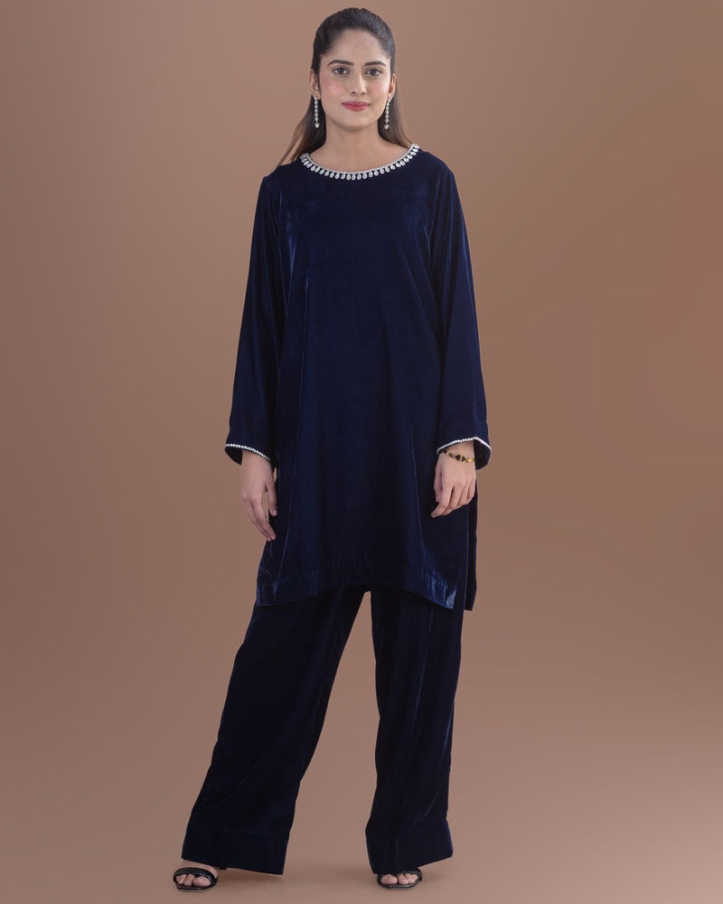 UHK – HEER Velvet WT102 Blue Stitched 2-Piece