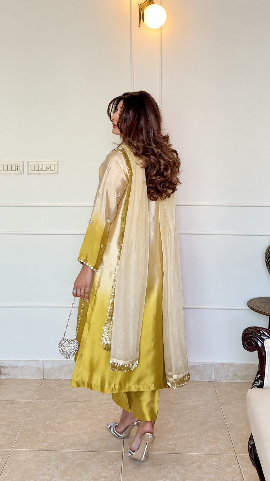 UHK – Shehnai Festive Gulrang – Gold Ombré 3-Piece alternative view 1