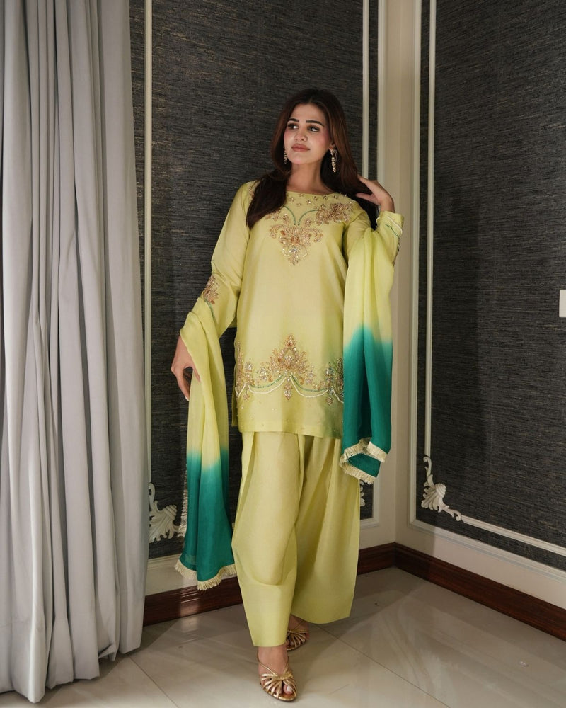 UHK – Shehnai Festive SUROOR – Lime 3-Piece