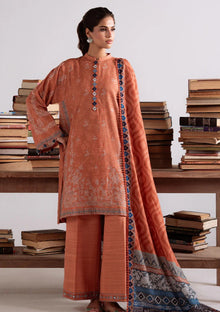 Winter - Cross Stitch - Khaddar Unstitched 25 - KAR#104 - AMBER MIRAGE high resolution view