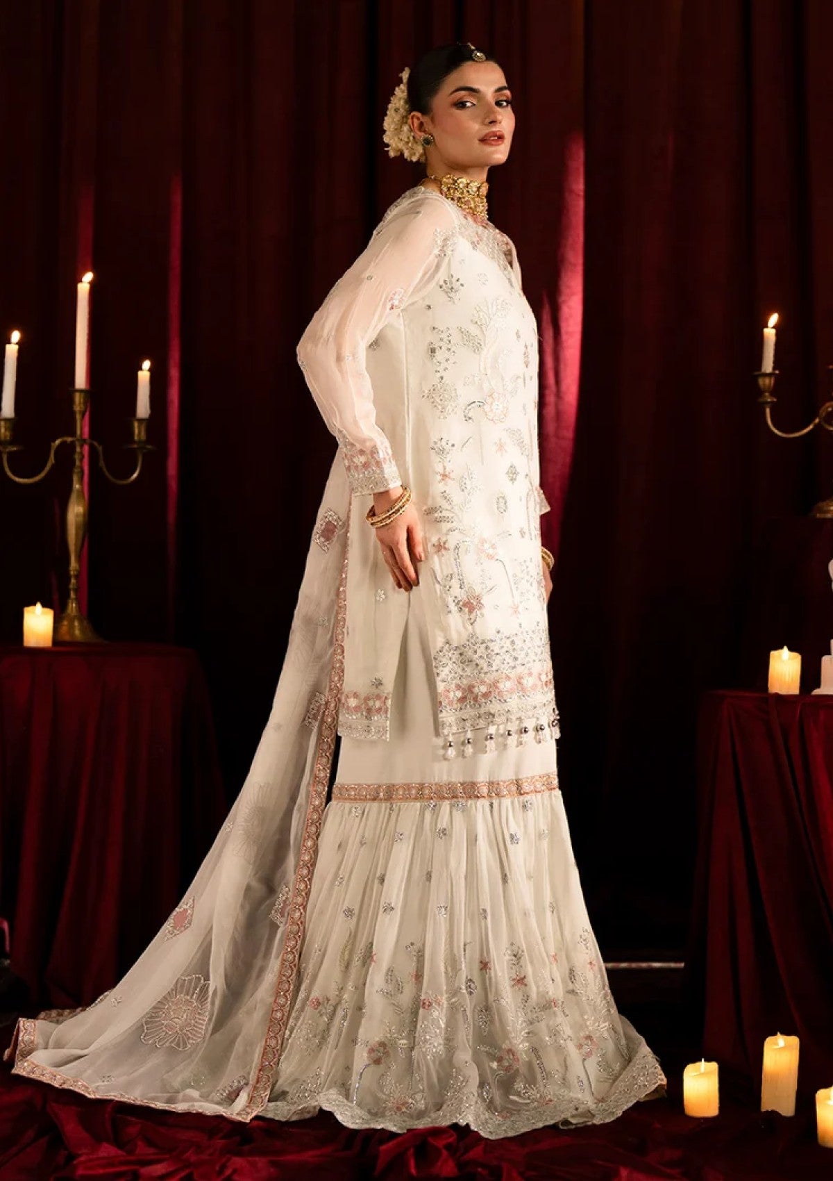 Formals - Maryum N Maria - The Heirloom Unstitched 26 - MSU#7013 - BEYAZ image 3