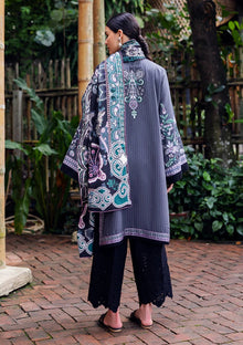 Winter - Mushq - Hemline - Symphony - Karandi Edit 25 - HUN#205 - Silver Mist image 2