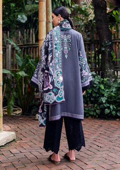 Winter - Mushq - Hemline - Symphony - Karandi Edit 25 - HUN#205 - Silver Mist image 2