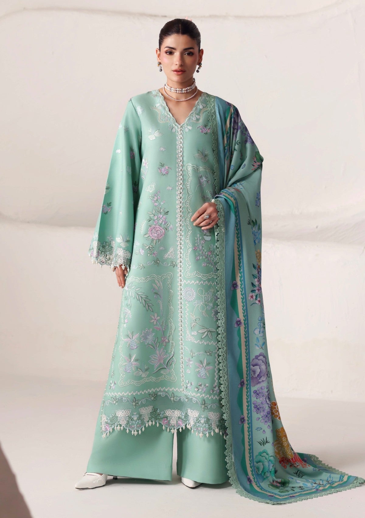 Winter - Naqsh - Seraphine Edit 26 - D#00273 - Grey Teal image 1