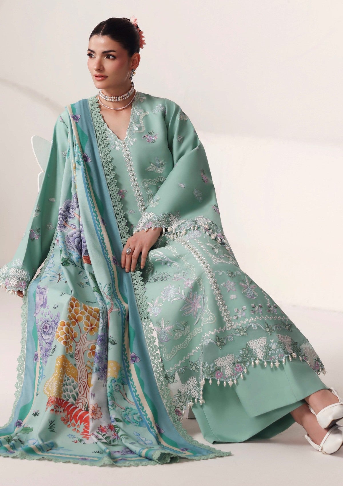 Winter - Naqsh - Seraphine Edit 26 - D#00273 - Grey Teal image 3