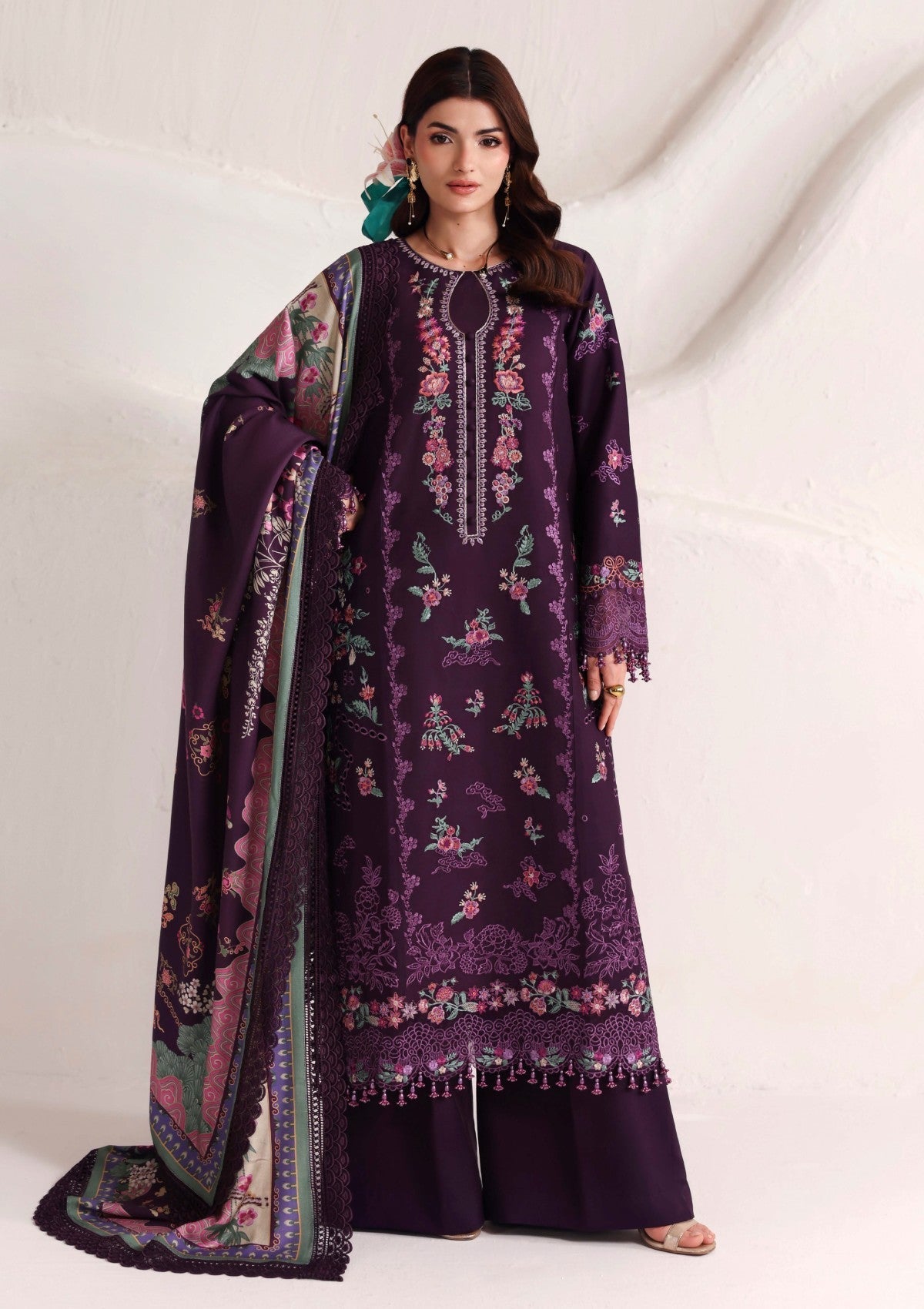 Winter - Naqsh - Seraphine Edit 26 - D#00274 - Wine Berry image 1