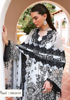 Formals - Saira Rizwan - Lumiere Chiffon Unstitched - SRL26#05 - Pearl image 2