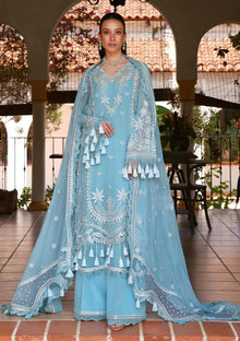 Formals - Saira Rizwan - Lumiere Chiffon Unstitched - SRL26#08 - Iris image 1