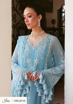 Formals - Saira Rizwan - Lumiere Chiffon Unstitched - SRL26#08 - Iris image 2