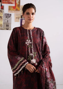 Winter - Cross Stitch - Khaddar Unstitched 25 - KAR#105 - FLORAL MELODY high-resolution photo