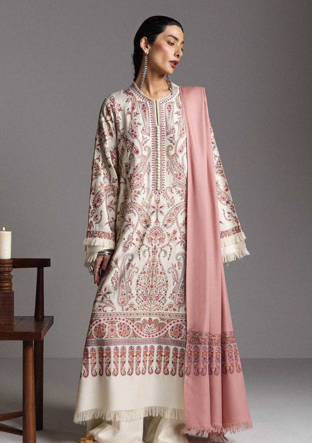 Winter - Zara Shahjahan - Saraab Unstitched 26 D#04 - PASHM photo 1