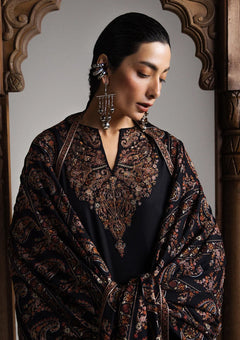 Winter - Zara Shahjahan - Saraab Unstitched 26 D#05 - OUD photo 4