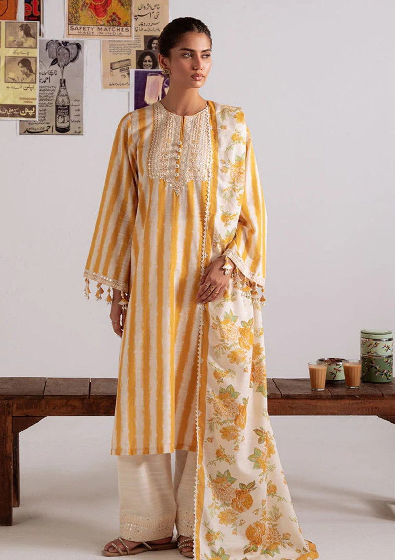 Winter - Cross Stitch - Khaddar Unstitched 25 - KAR#106 - OCHRE BLISS