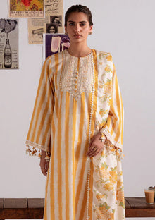 Winter - Cross Stitch - Khaddar Unstitched 25 - KAR#106 - OCHRE BLISS original product view