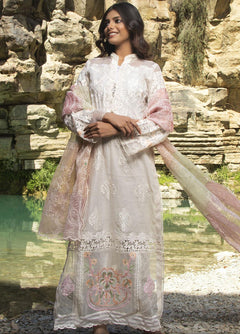 ZUNUJ Embroidered Lawn Suits Unstitched 3 Piece ZJ21FE D-02 - Festive Collection photo 1