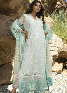 ZUNUJ Embroidered Lawn Suits Unstitched 3 Piece ZJ21FE D-03 - Festive Collection photo 1