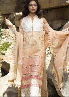 ZUNUJ Embroidered Lawn Suits Unstitched 3 Piece ZJ21FE D-04 - Festive Collection photo 1