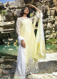 ZUNUJ Embroidered Lawn Suits Unstitched 3 Piece ZJ21FE D-05 - Festive Collection photo 1
